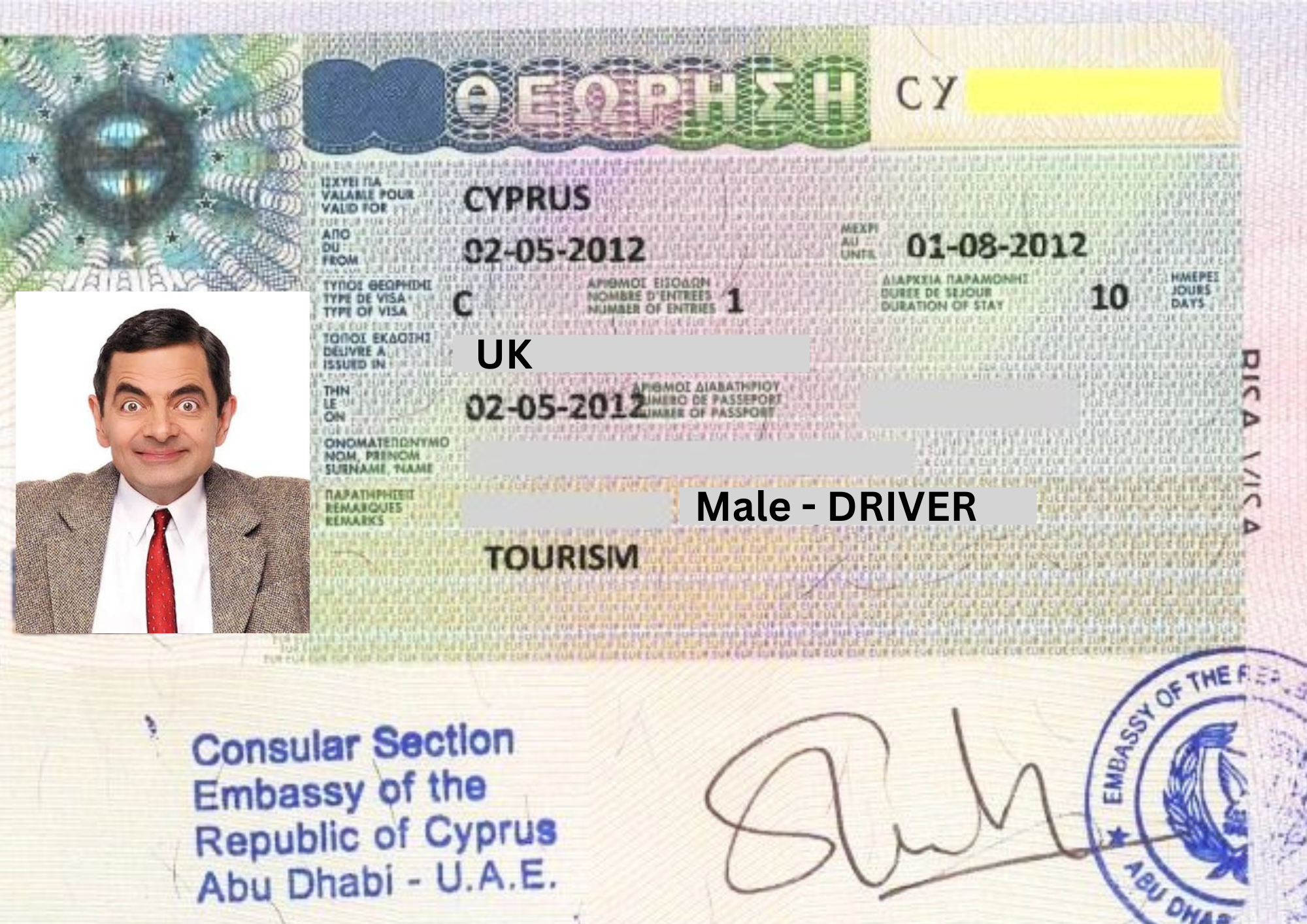 Tourist visa Cyprus visitor Tourist visa